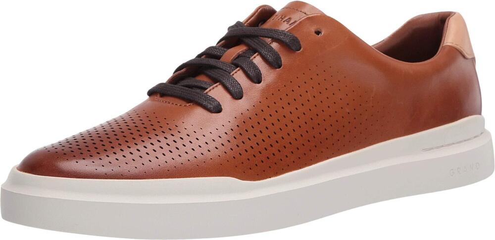 Cole Haan Mens Grandpro Rally Laser Cut Sneaker, British Tan/Ivory, 10.5-W US